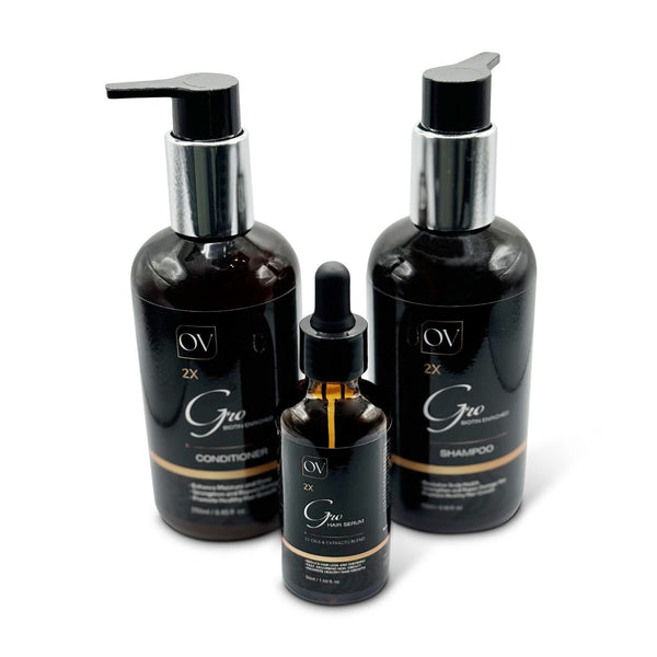 2x Gro Hair Bundle – Complete Growth & Nourishment Trio | OV Beauty